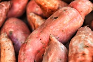 A close up of sweetpotatoes