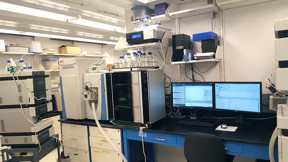 Mass spectrometer in a lab