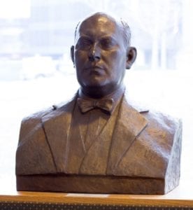 Bronze bust of William Boyce Thompson at BTI