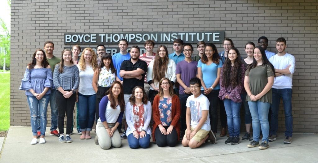 Group photo of the 2018 BTI summer undergraduate interns