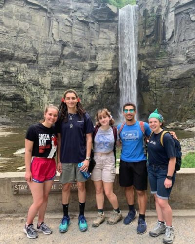 BTI interns standing in front of Taughannock Falls.