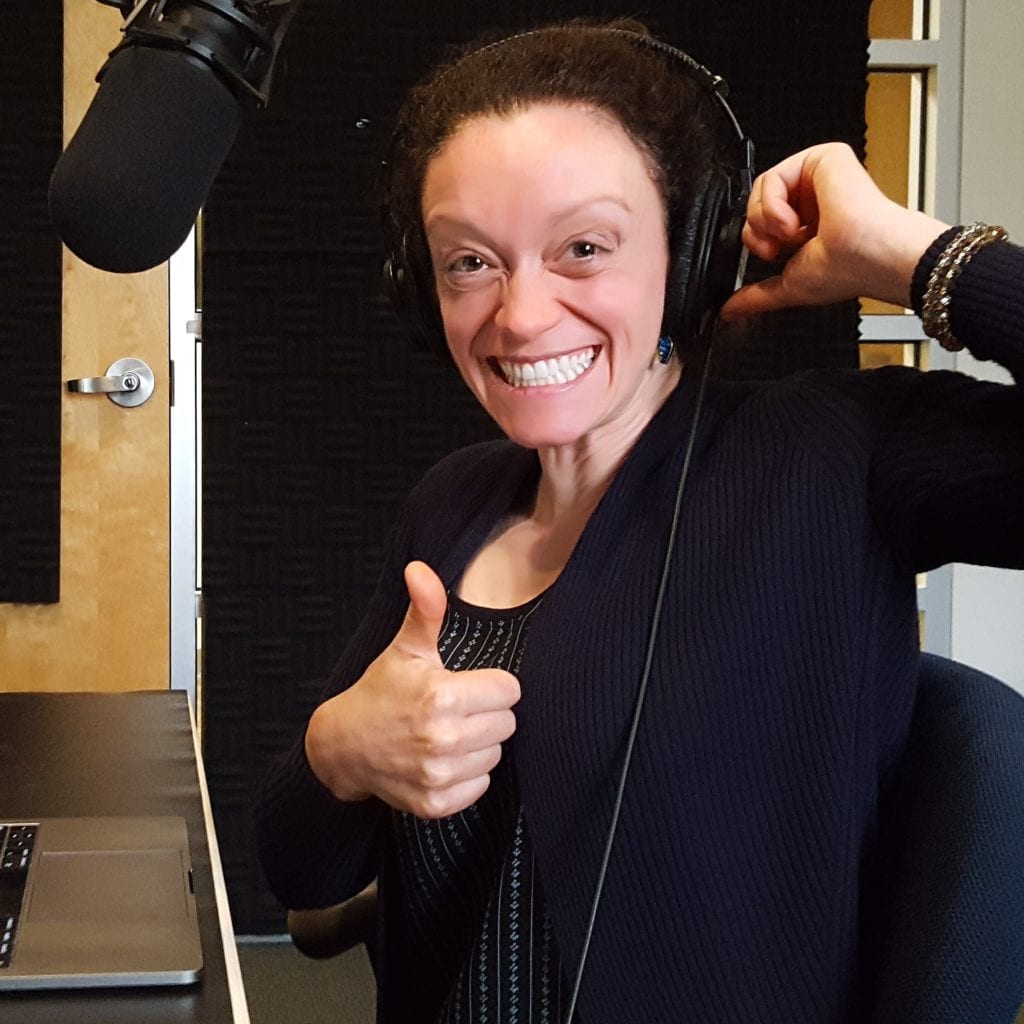 Michelle Heck at Cornell Broadcast Studios